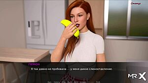 Dusklightmanors 애니메이션 소녀가 바나나를 먹는 세션에 몰두합니다