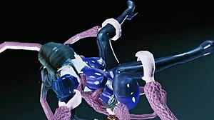 Skyrim-karakter med tentakler knuller jente i PVC-støvler og sko